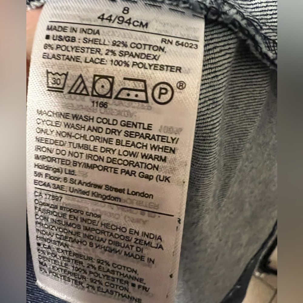 Banana Republic Pintuck & Lace Shift Dress,‎ Rinse Size 8 - Picture 9 of 9